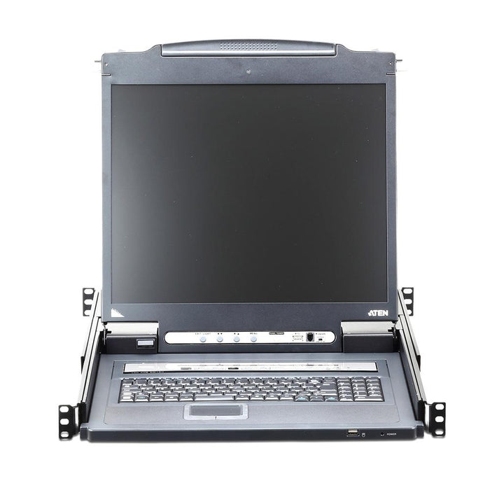 ATEN CL5708IMJJL 17インチ8ポート PS/2-USB VGA LCD IP-KVMドロワー/ロングレール