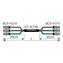 CANARE 3VS30-3CFWH 30M BLK BNCマルチケーブル BNC（オス）×3- BNC（オス）×3 30m 黒