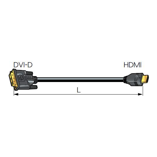 CANARE DVI01-HDMA DVI-HDMI変換ケーブル 1m