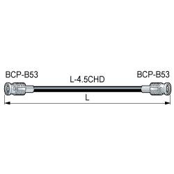 【生産完了】CANARE D4.5HDC05E 5M ORG 圧着式BNCケーブル BNC（オス）-BNC（オス） 5m 橙