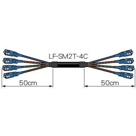 CANARE 4FS50T-SS 50M BLK 高強度4心光接続ケーブル SC-SC 50m 黒