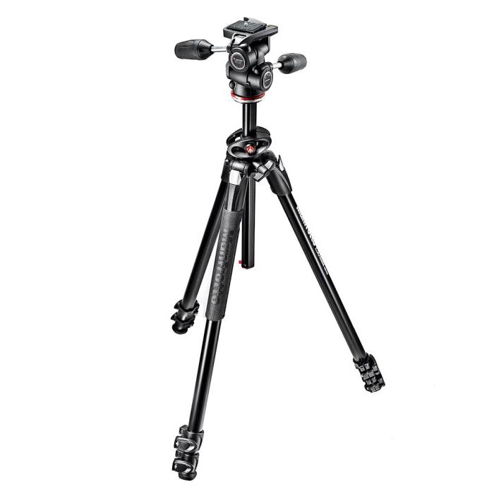 Manfrotto MK290DUA3-3W 290DUALアルミニウム三脚+3ウェイ雲台キット