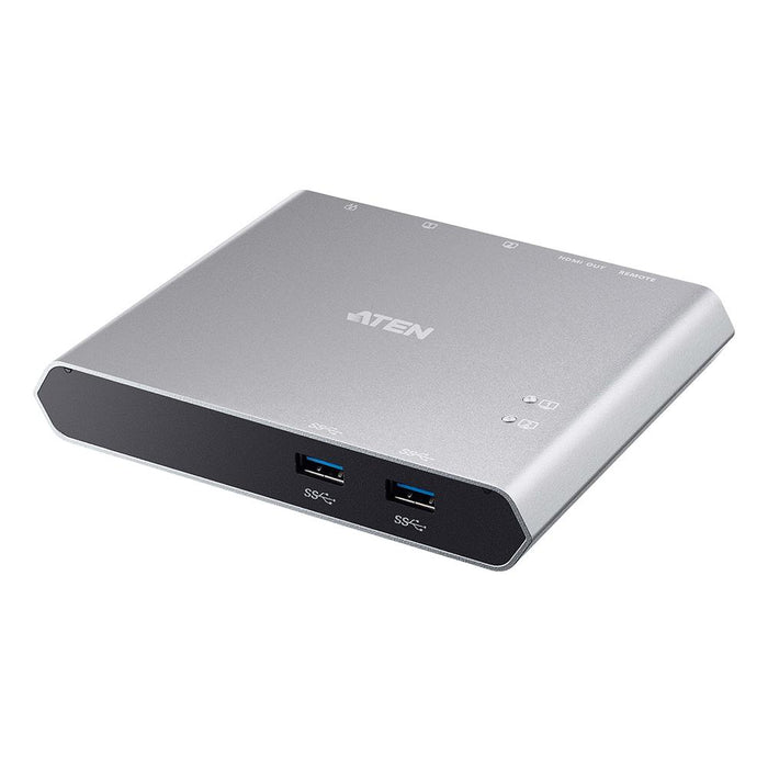 ATEN US3310 2ポート USB-C Gen 1ドッキングスイッチ（電源パススルー対応）