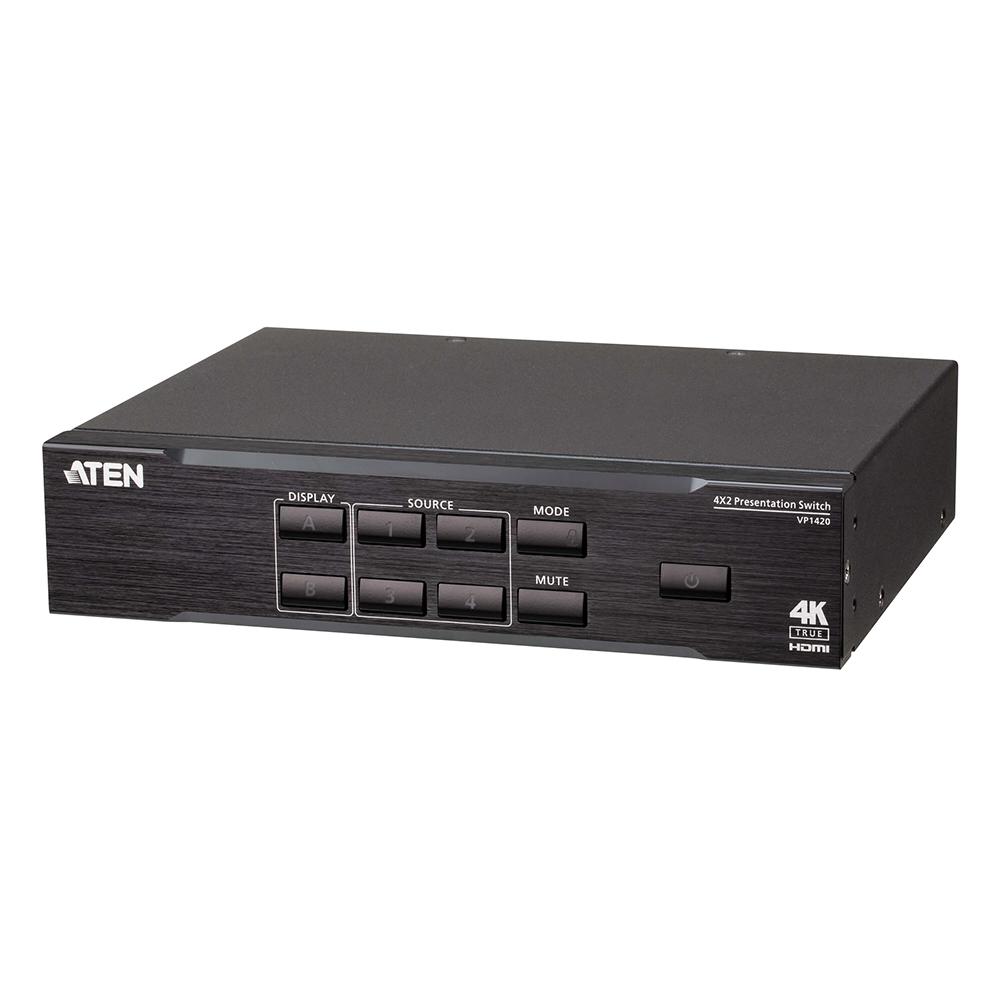 ATEN VP1420 4入力2出力プレゼンマトリックススイッチャー（4K60p対応