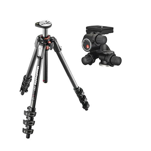 Manfrotto JP-MK190C4-410 190プロカーボン4段三脚+410ギア付き雲台キット - 業務用撮影・映像・音響・ドローン専門店  システムファイブ