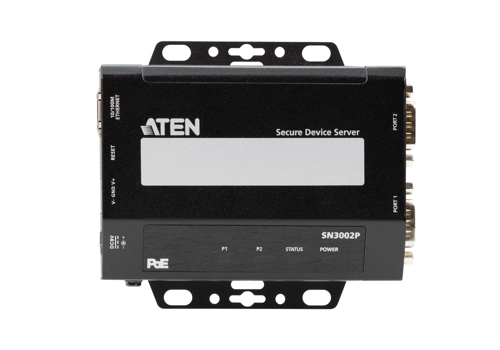 ATEN SN3002P 2ポート シリアルデバイスサーバー（PoE対応） - 業務用