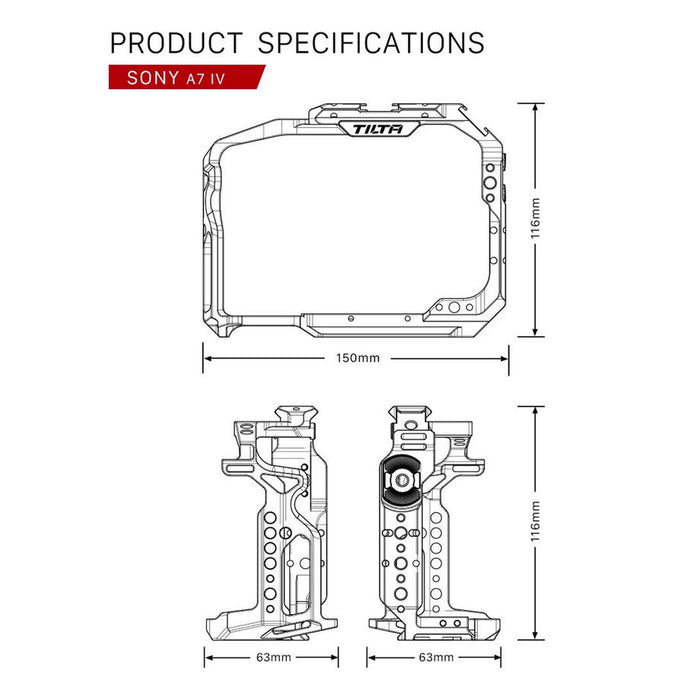 Tilta TA-T30-FCC-B Full Camera Cage for Sony a7 IV(Black)