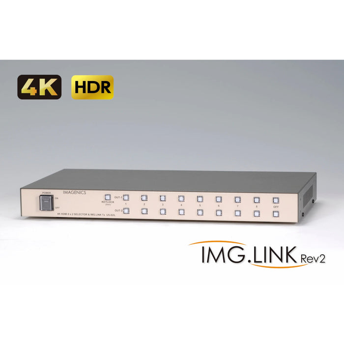 IMAGENICS US-82IL 8入力2出力4KHDMIセレクター（IMG.Link送信器内蔵）