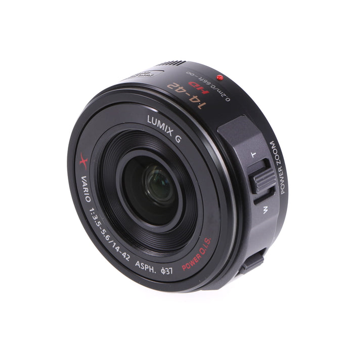 【中古品】Panasonic H-PS14042-K LUMIX G X VARIO PZ 14-42mm F3.5-5.6 ASPH. POWER  O.I.S.(ブラック)