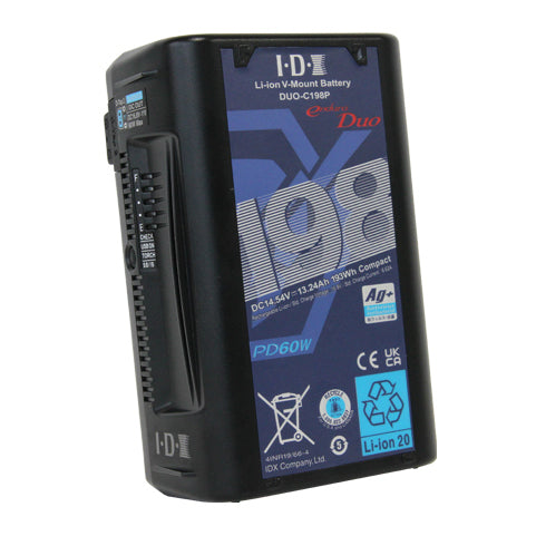 低価大人気IDX DUO-C198 Vマウントバッテリー プロ用、業務用